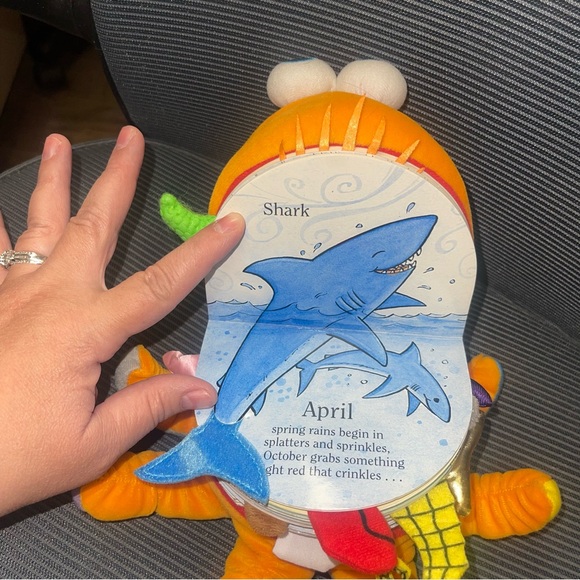 October The Octopus Plush Book Matthew Van Fleet Orange Multi Fold Out Pieces - Picture 10 of 14